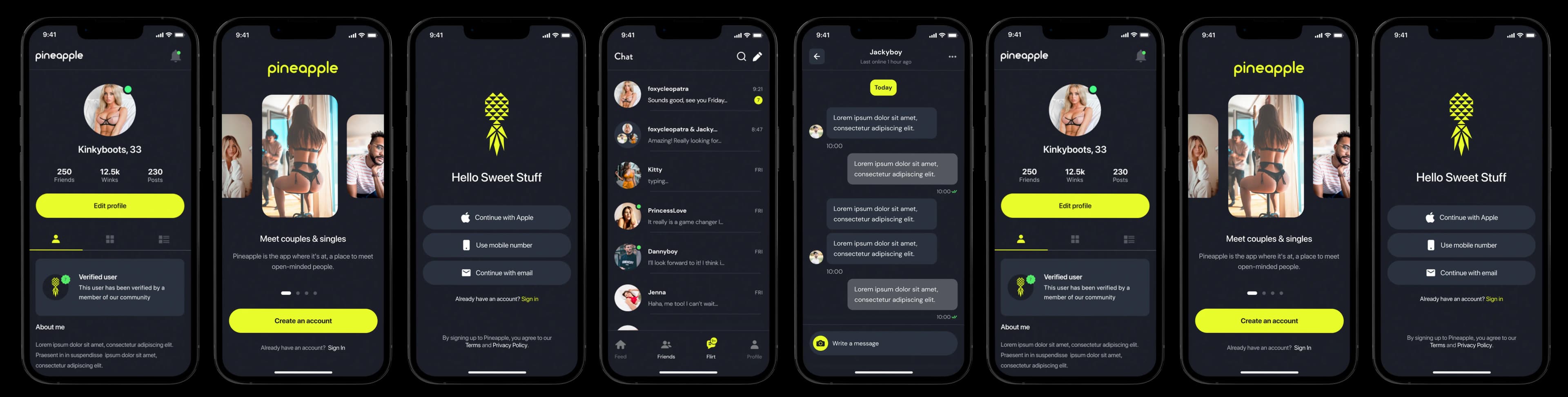 Phone carousel showcase